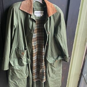 Vintage Braefair Women's Green Trench Coat
